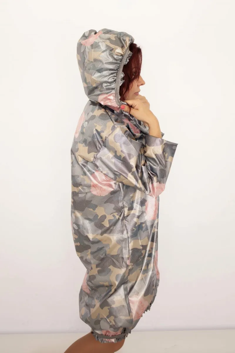 Плащ дождевик милитари розы 1 авторская одежда