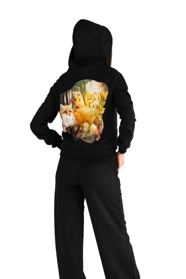 Костюм Лисица черный авторская одежда