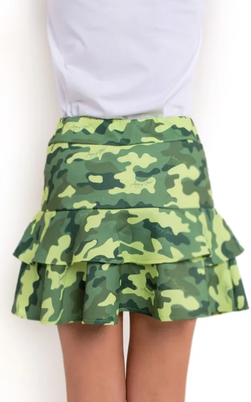 Юбка салатовый камуфляж Волан от бренда Army of Girls Юбка салатовый камуфляж Волан авторская одежда