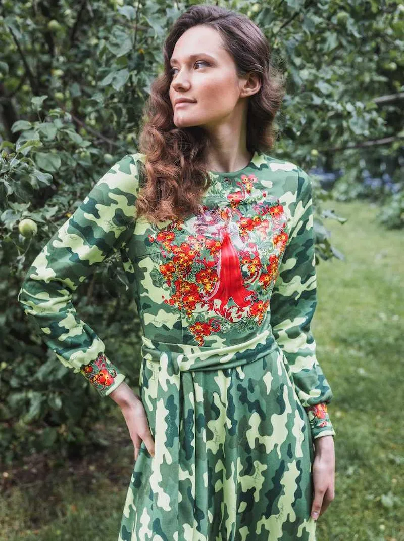 Платье Русские узоры "Орлица" эксклюзив авторская одежда