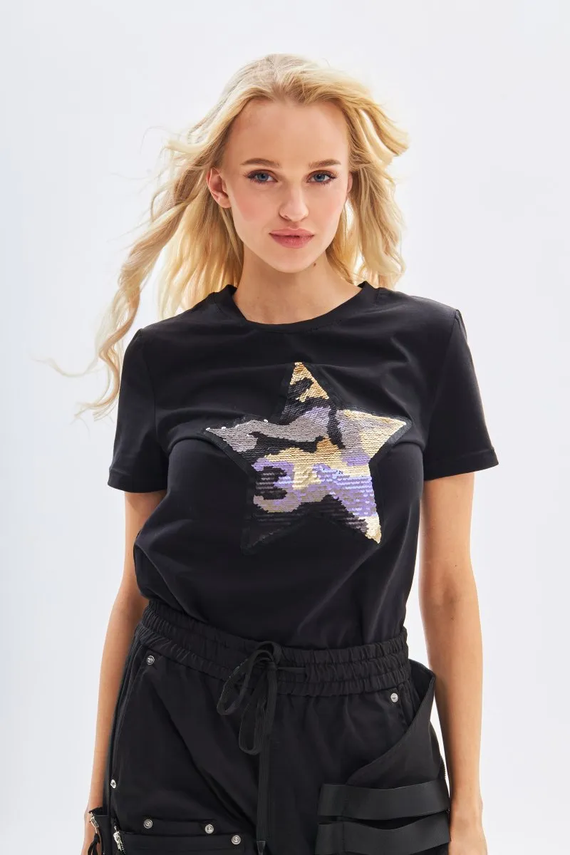 Футболка Звезда черная авторская одежда