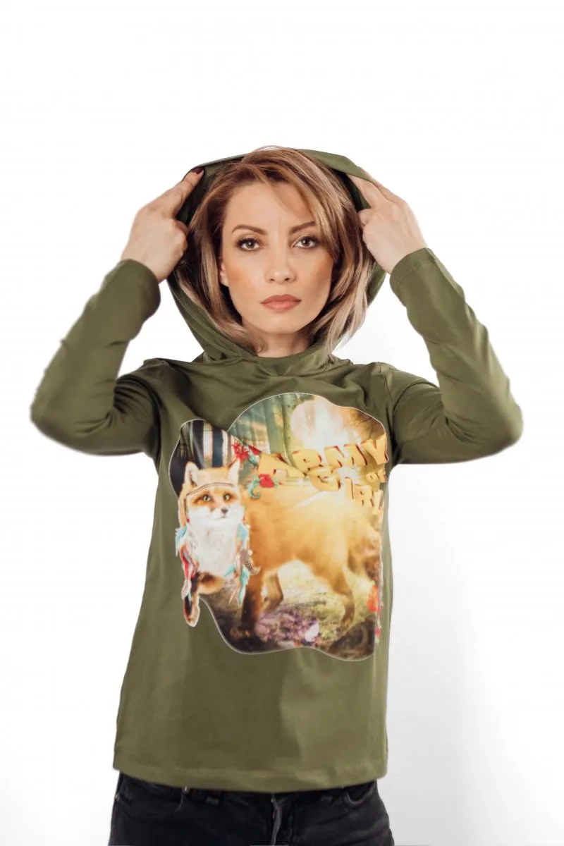 Лонгслив Лисица авторская одежда