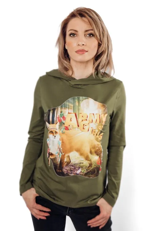 Лонгслив Лисица брендовая одежда