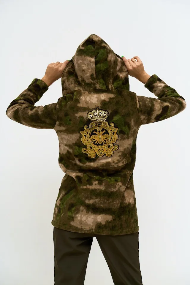 Толстовка флис мох Корона авторская одежда