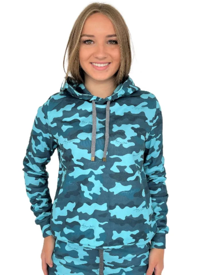 Худи бирюзовый камуфляж брендовая одежда