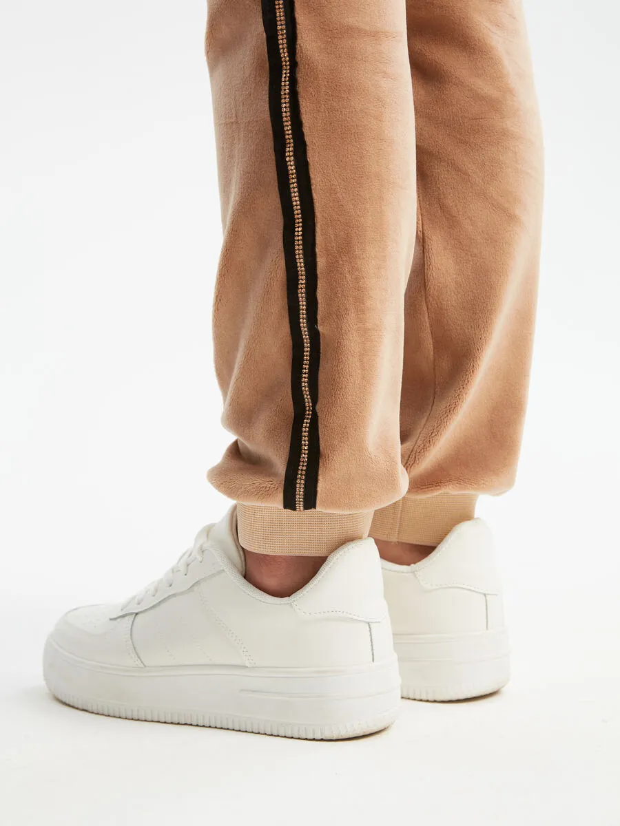 Велюровый костюм Милитари Гламур капучино  авторская одежда