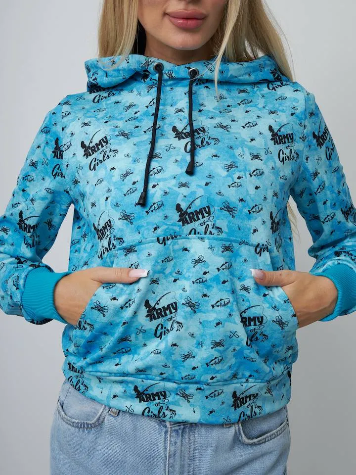 Костюм милитари Рыбалка голубой авторская одежда