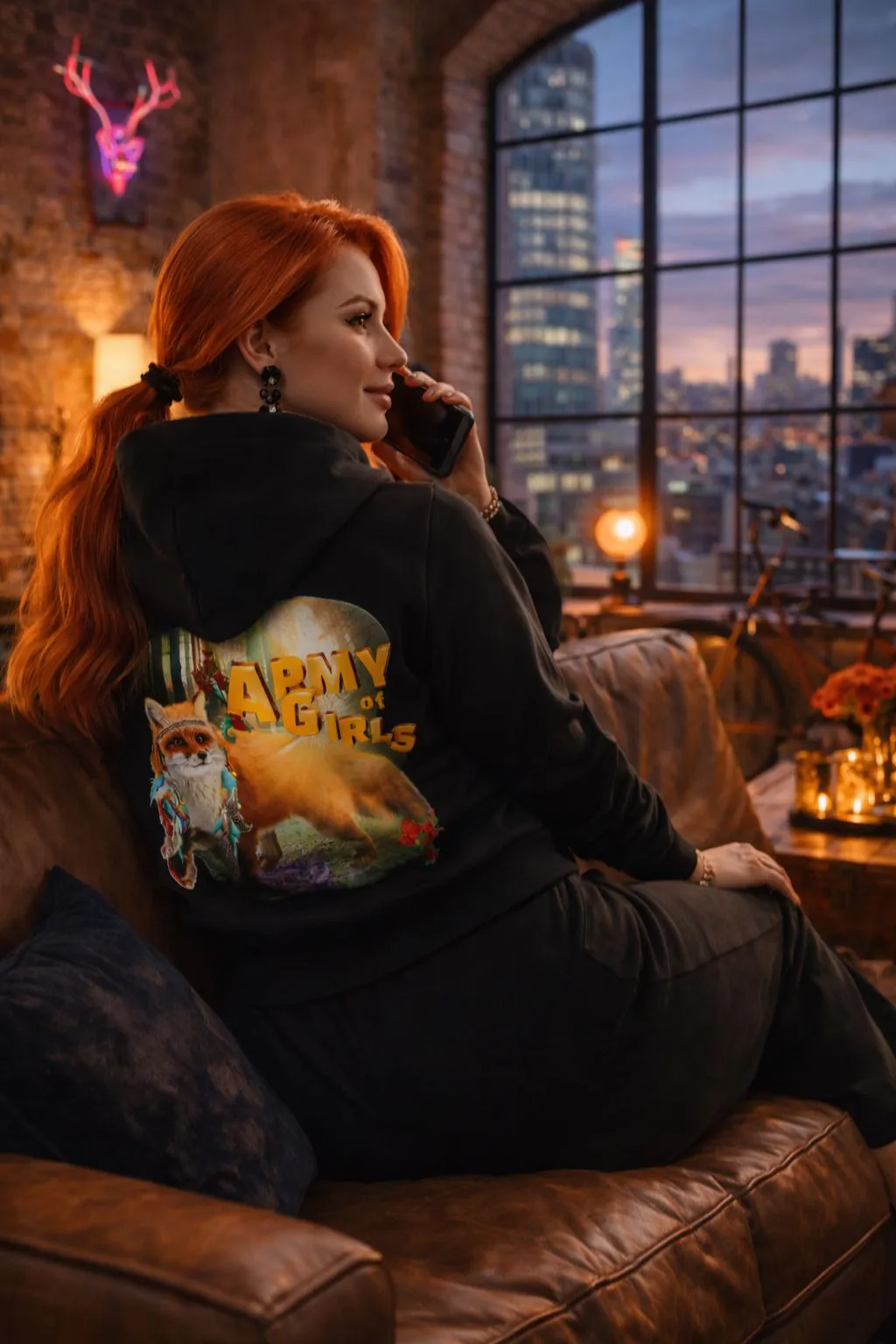 Костюм Лисица черный авторская одежда