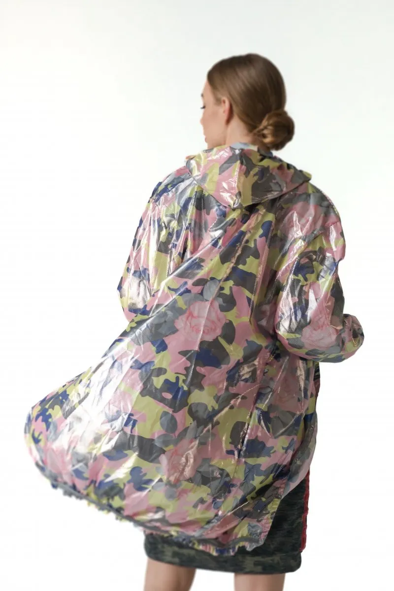 Плащ дождевик милитари розы 3 авторская одежда