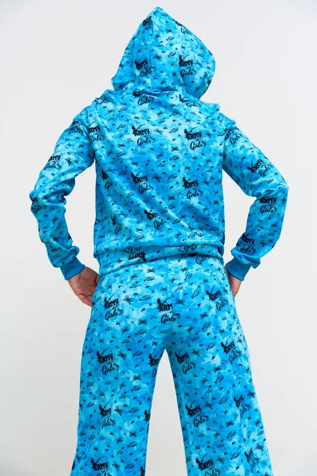 Брюки Рыбалка голубые авторская одежда