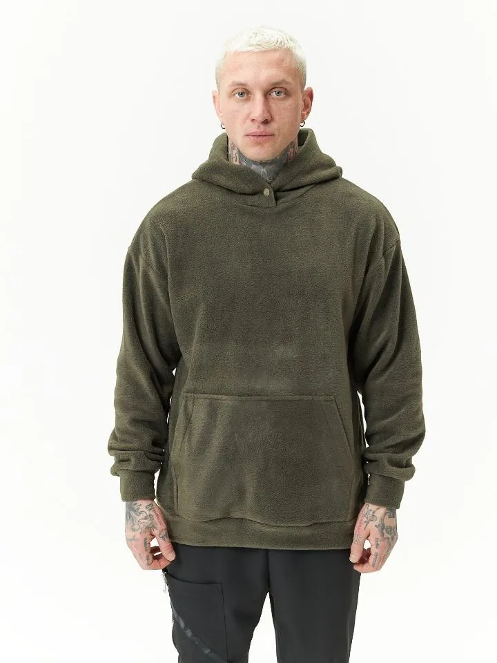 Толстовка мужская оверсайз флис хаки авторская одежда